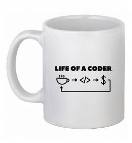 Чашка керамическая Life of a coder