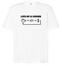 Футболка Оверсайз Life of a coder