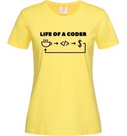 Женская футболка Life of a coder