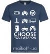 Мужская футболка Choose your weapon Темно-синий фото