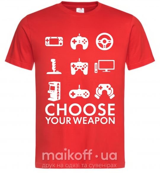 Чоловіча футболка Choose your weapon Червоний фото