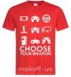 Мужская футболка Choose your weapon Красный фото