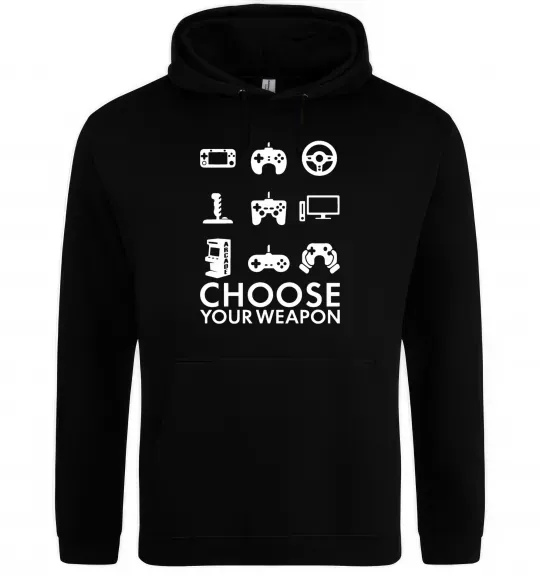 Жіноча толстовка (худі) Choose your weapon Чорний фото