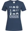 Жіноча футболка Choose your weapon Темно-синій фото