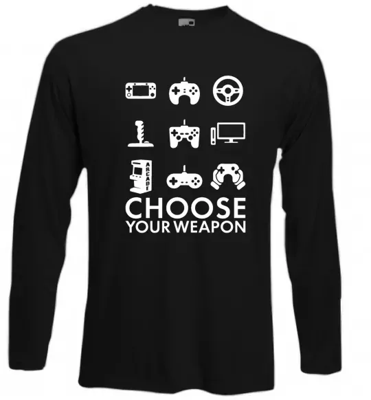 Лонгслив Choose your weapon Черный фото
