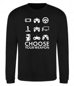 Свитшот Choose your weapon Черный фото