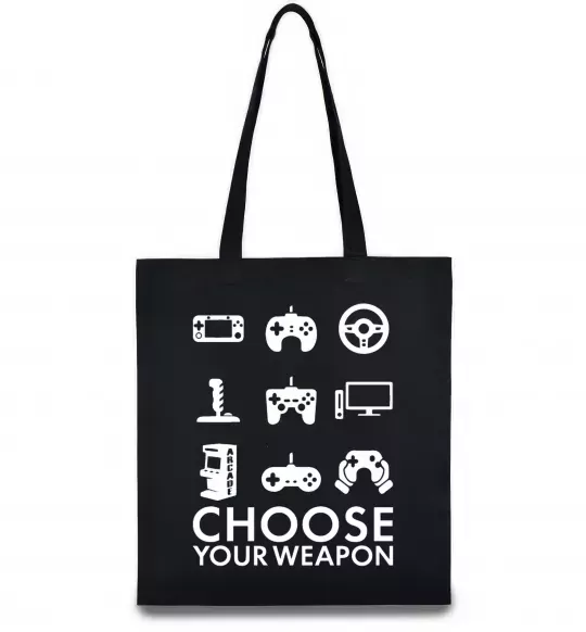 Еко-сумка Choose your weapon Чорний фото