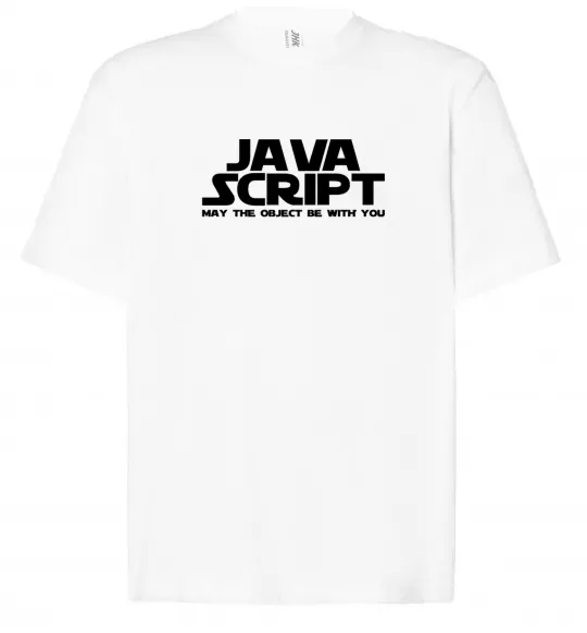 Футболка Оверсайз May the object be with you Белый фото