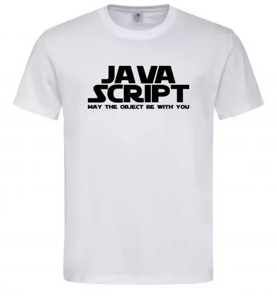 Мужская футболка May the object be with you Белый фото