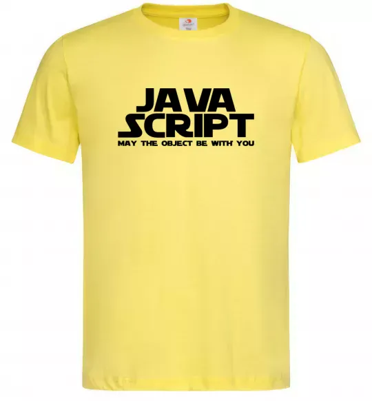 Мужская футболка May the object be with you Лимонный фото