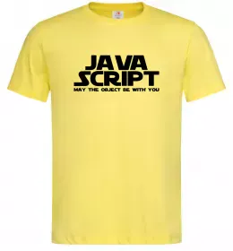 Мужская футболка May the object be with you Лимонный фото