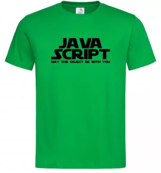 Мужская футболка May the object be with you Зеленый фото