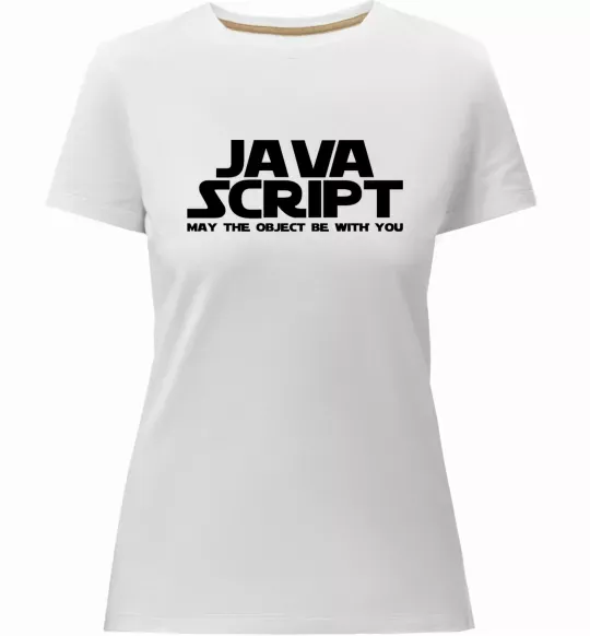 Женская премиум футболка May the object be with you Белый фото