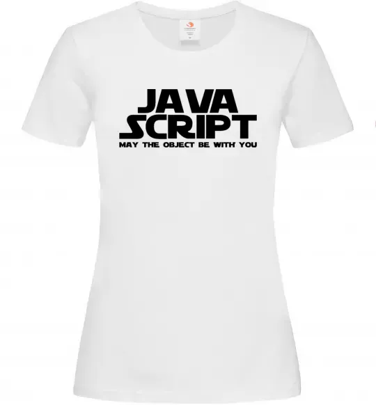 Жіноча футболка May the object be with you Білий фото