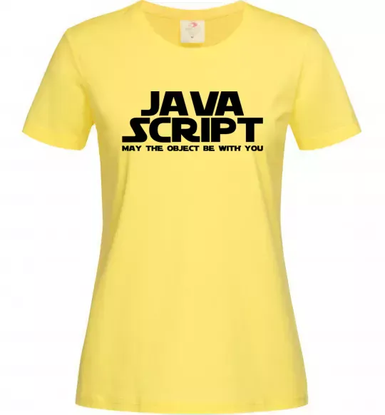 Жіноча футболка May the object be with you Лимонний фото