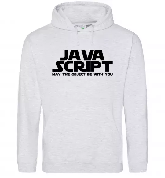 Жіноча толстовка (худі) May the object be with you Сірий меланж фото