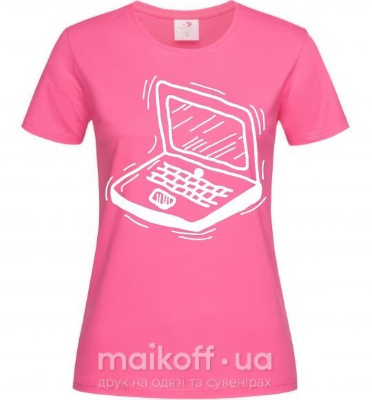 Женская футболка Ноут Ярко-розовый фото