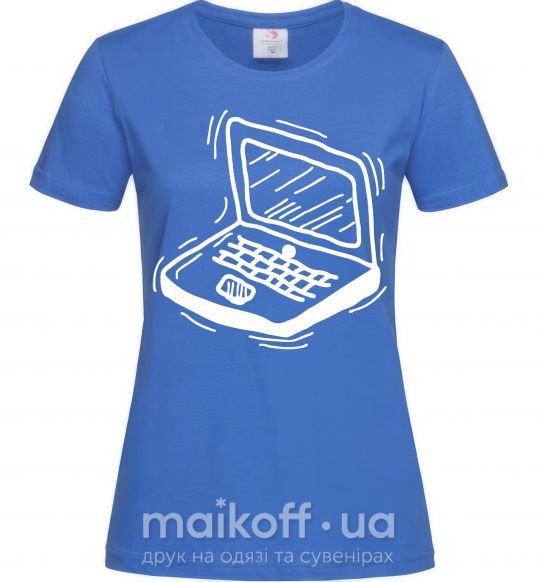 Жіноча футболка Ноут Яскраво-синій фото