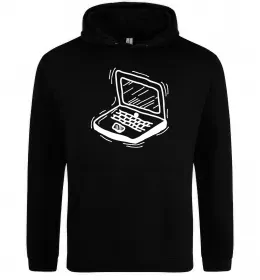 Мужская толстовка (худи) Ноут Черный фото