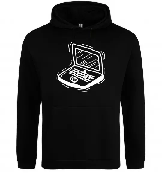 Женская толстовка (худи) Ноут Черный фото