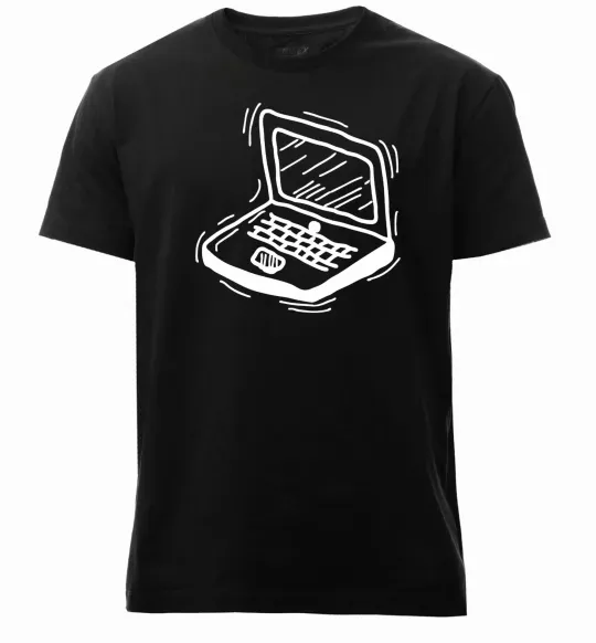 Мужская премиум футболка Ноут Черный фото