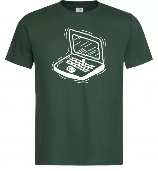 Чоловіча футболка Ноут Темно-зелений фото
