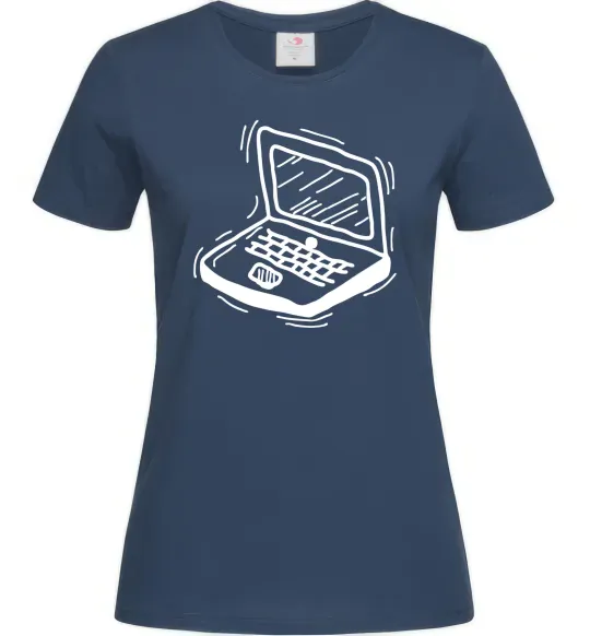 Жіноча футболка Ноут Темно-синій фото