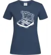 Жіноча футболка Ноут Темно-синій Жіноча футболка Ноут Темно-синій фото