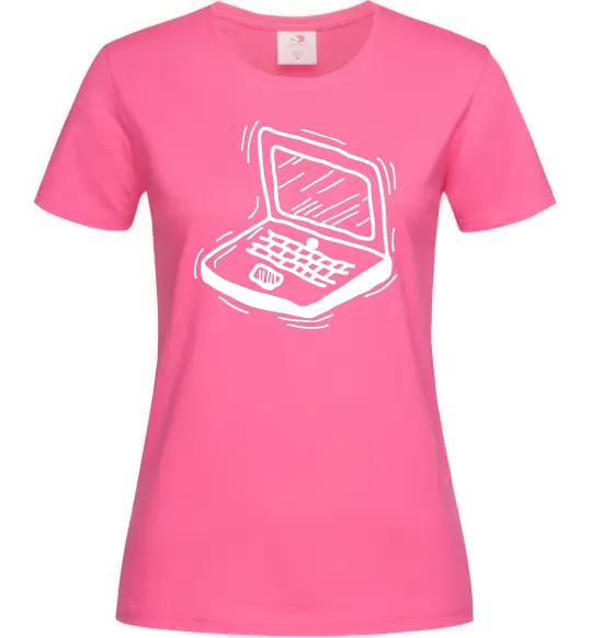 Жіноча футболка Ноут Яскраво-рожевий фото