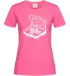 Жіноча футболка Ноут Яскраво-рожевий Жіноча футболка Ноут Яскраво-рожевий фото