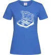 Жіноча футболка Ноут Яскраво-синій Жіноча футболка Ноут Яскраво-синій фото