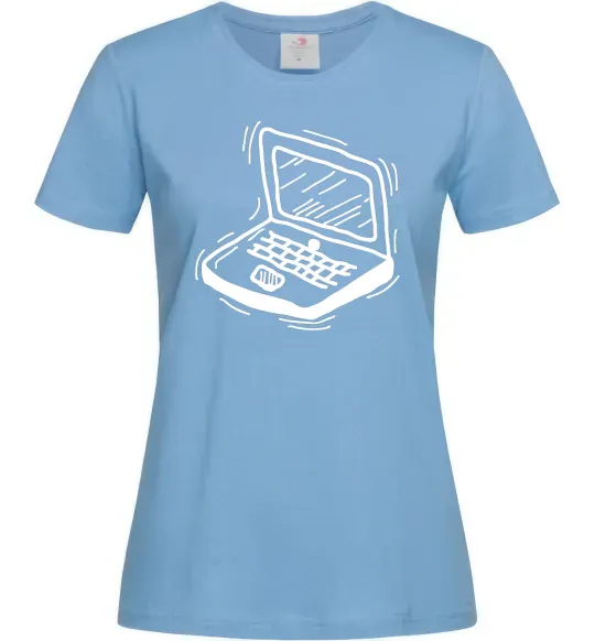 Жіноча футболка Ноут Блакитний фото