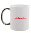Чашка з кольоровою ручкою Code blooded Срібло Чашка з кольоровою ручкою Code blooded Срібло фото