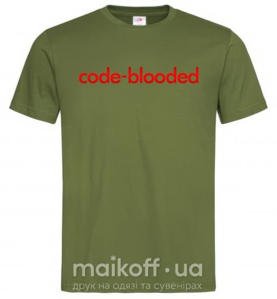 Мужская футболка Code blooded Оливковый фото