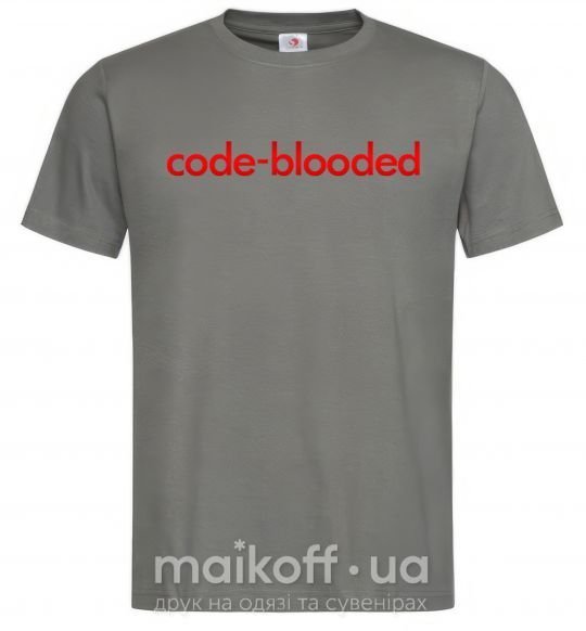Мужская футболка Code blooded Графит фото