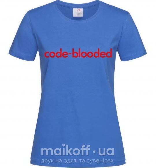 Женская футболка Code blooded Ярко-синий фото