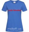 Жіноча футболка Code blooded Яскраво-синій фото
