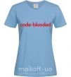 Жіноча футболка Code blooded Блакитний фото