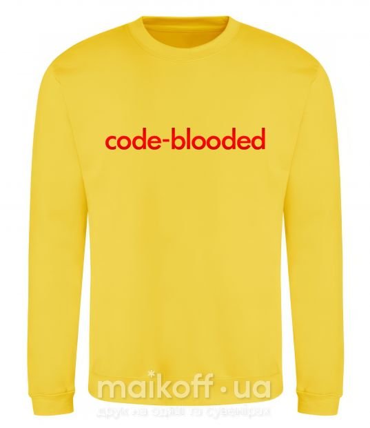 Світшот Code blooded Сонячно жовтий фото