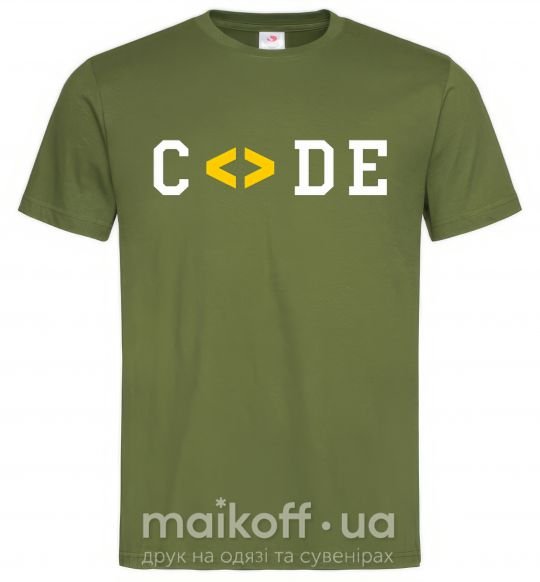 Чоловіча футболка Code word Оливковий фото