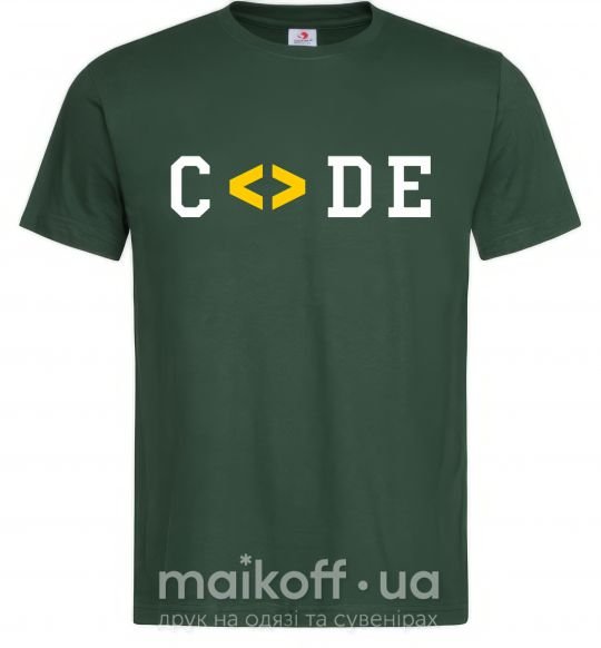 Мужская футболка Code word Темно-зеленый фото
