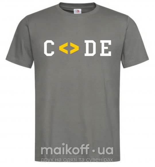 Мужская футболка Code word Графит фото