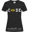Жіноча футболка Code word Чорний фото