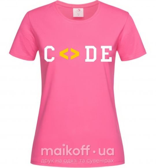 Жіноча футболка Code word Яскраво-рожевий фото