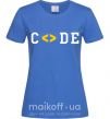 Женская футболка Code word Ярко-синий фото