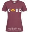 Жіноча футболка Code word Бордовий фото