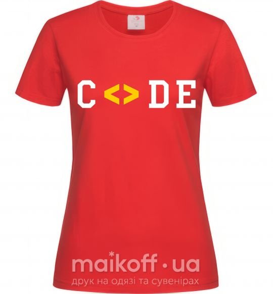 Женская футболка Code word Красный фото