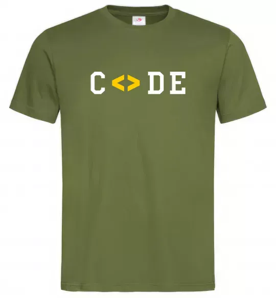 Мужская футболка Code word Оливковый фото