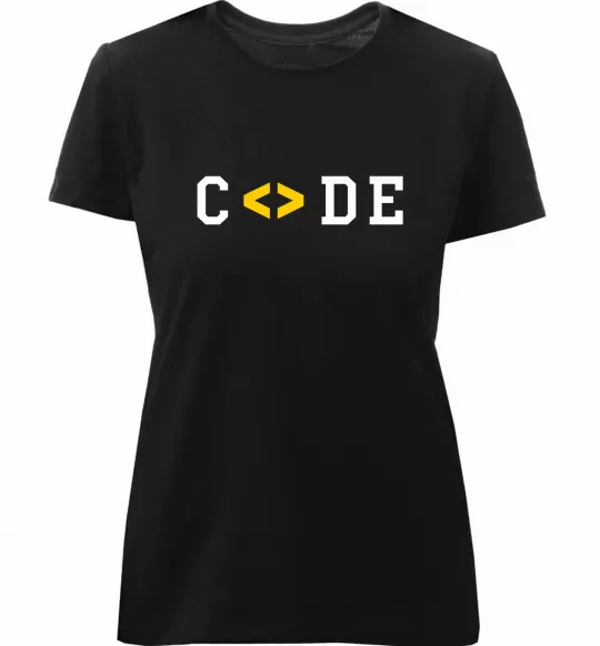 Женская премиум футболка Code word Черный фото