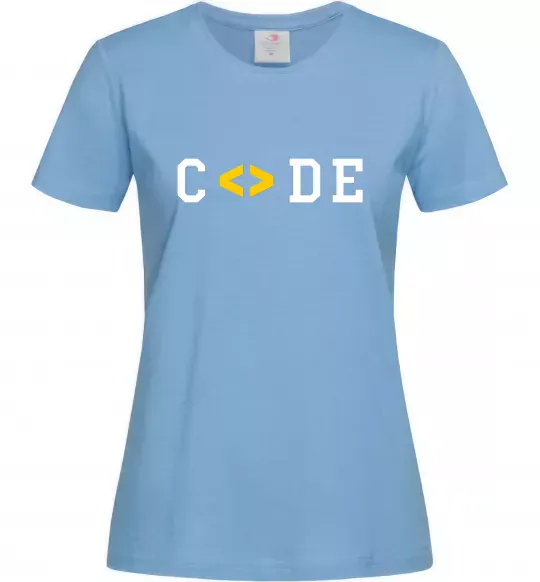 Женская футболка Code word Голубой фото